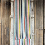 Krāsaini svītota kokvilnas samta-velūra sega/pleds