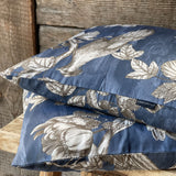 Kokvilnas spilvendrāna ar ziedu un putnu rakstu