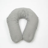 Gaiši zilas svītriņas/dabīgi pelēks, nekrāsota, mīkstināta lina, lielais grūtnieču pakaviņš - barošanas spilvens