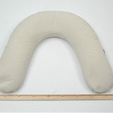 Gaiši zilas svītriņas/dabīgi pelēks, nekrāsota, mīkstināta lina, lielais grūtnieču pakaviņš - barošanas spilvens