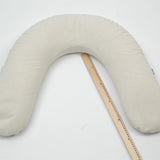 Gaiši zilas svītriņas/dabīgi pelēks, nekrāsota, mīkstināta lina, lielais grūtnieču pakaviņš - barošanas spilvens