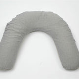 Gaiši zilas svītriņas/dabīgi pelēks, nekrāsota, mīkstināta lina, lielais grūtnieču pakaviņš - barošanas spilvens