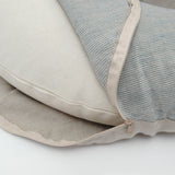 Gaiši zilas svītriņas/dabīgi pelēks, nekrāsota, mīkstināta lina, lielais grūtnieču pakaviņš - barošanas spilvens