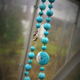 Kaklarota ar tirkīziem un sudraba aizdari