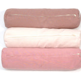 Tumši vecrozā mīkstināta lina vidējais griķu spilvens - rullītis - pagalvītis