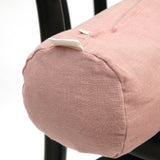 Tumši vecrozā mīkstināta lina vidējais griķu spilvens - rullītis - pagalvītis