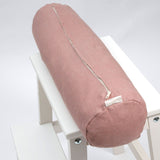 Tumši vecrozā mīkstināta lina vidējais griķu spilvens - rullītis - pagalvītis