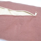 Tumši vecrozā mīkstināta lina vidējais griķu spilvens - rullītis - pagalvītis