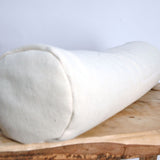 Tumši vecrozā mīkstināta lina vidējais griķu spilvens - rullītis - pagalvītis