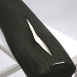 Tumši zaļš mīkstināta lina griķu spilvens - rullītis- pagalvītis