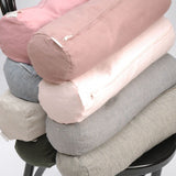 Tumši zaļš mīkstināta lina griķu spilvens - rullītis- pagalvītis