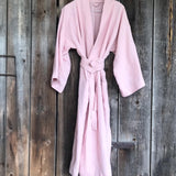 Vecrozā lina auduma kimono tipa halāts