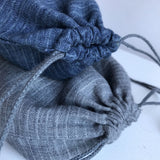 Vidējais (15x29 cm) zero waste lina auduma produktu iepirkumu/uzglabāšanas maisiņš