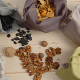 Vidējais (15x29 cm) zero waste lina auduma produktu iepirkumu/uzglabāšanas maisiņš
