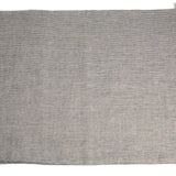 Mīkstināta lina spilvendrāna ar pelēki/zilu svītrotu rakstu