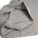 Mīkstināta lina spilvendrāna ar pelēki/zilu svītrotu rakstu