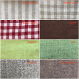 Mīkstināta lina spilvendrāna ar pelēki/zilu svītrotu rakstu