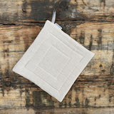 Lina un vatelīna karstuma paliktnis ar gaiši zilām/dabīgi pelēkām sīkām svītriņām